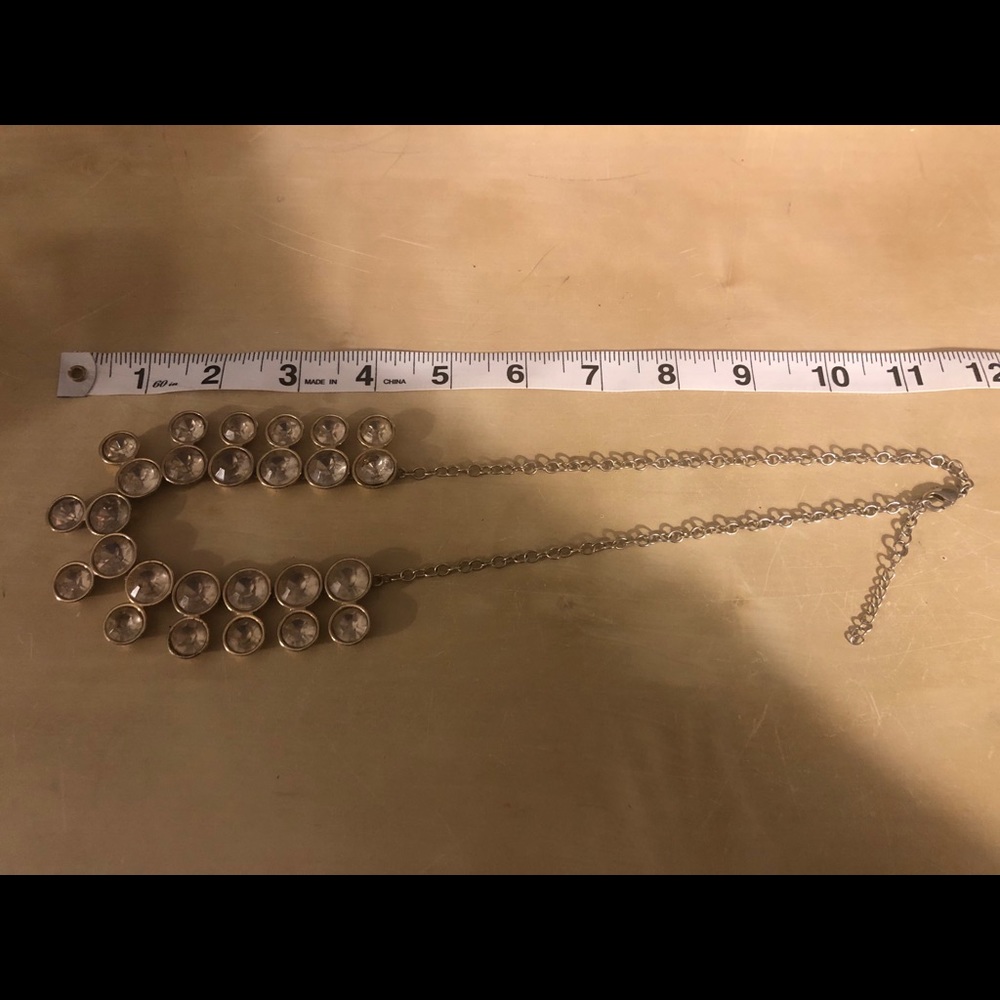 Gold and crystal necklace